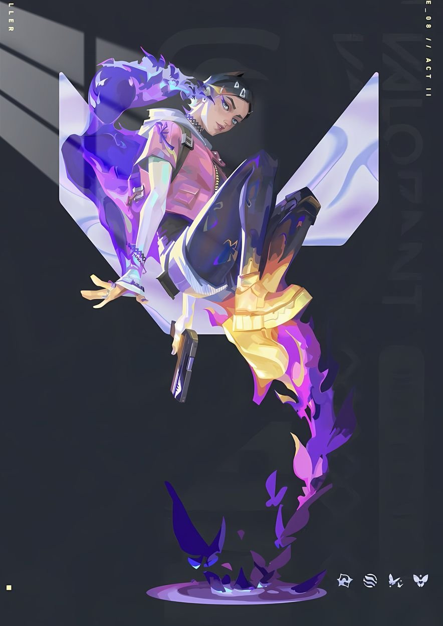 Abstract Flair - Purple and Gold