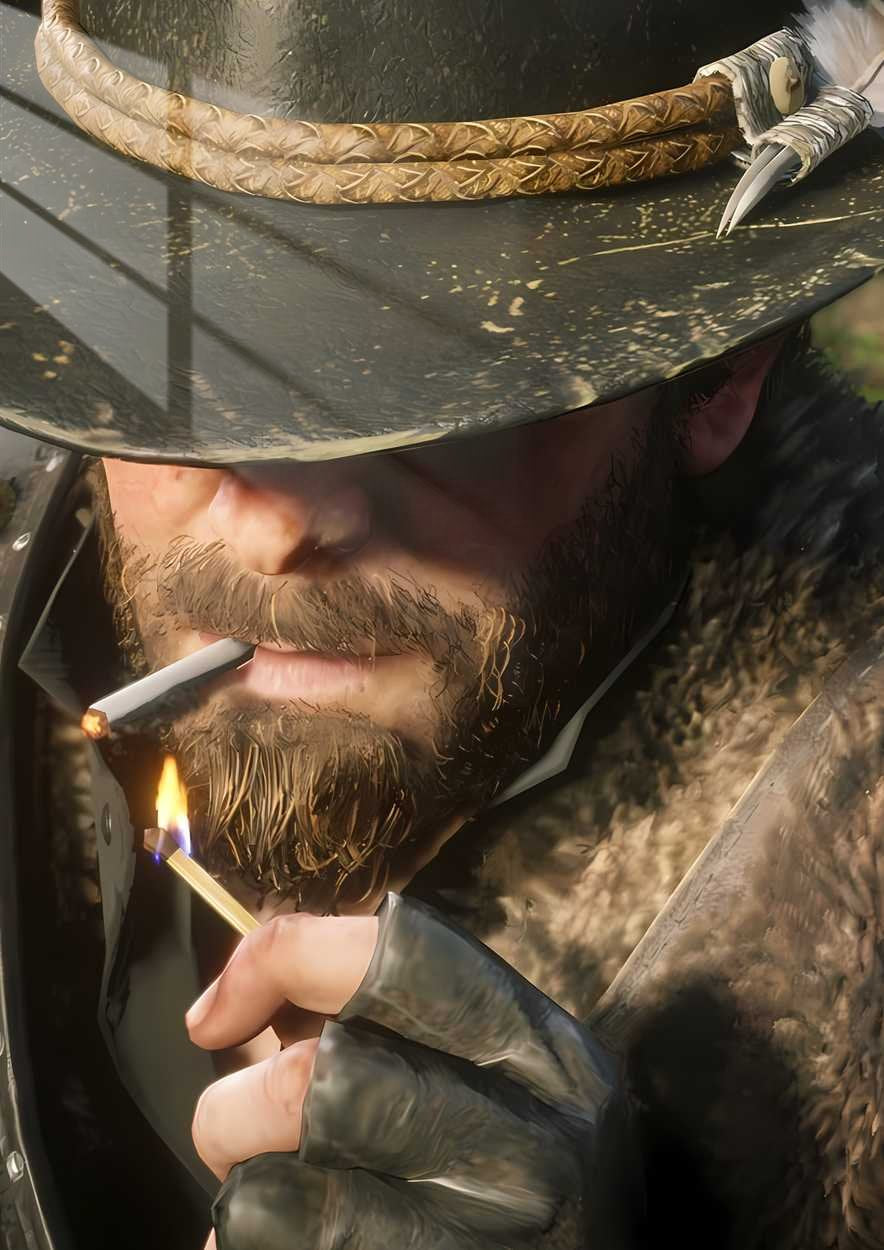 Arthur's Last Smoke - Gritty Realism - Sepia