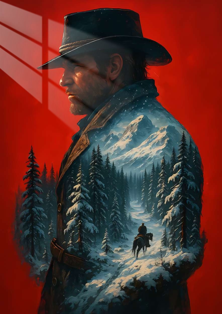 Arthur's Winter - Impressionistic - Red