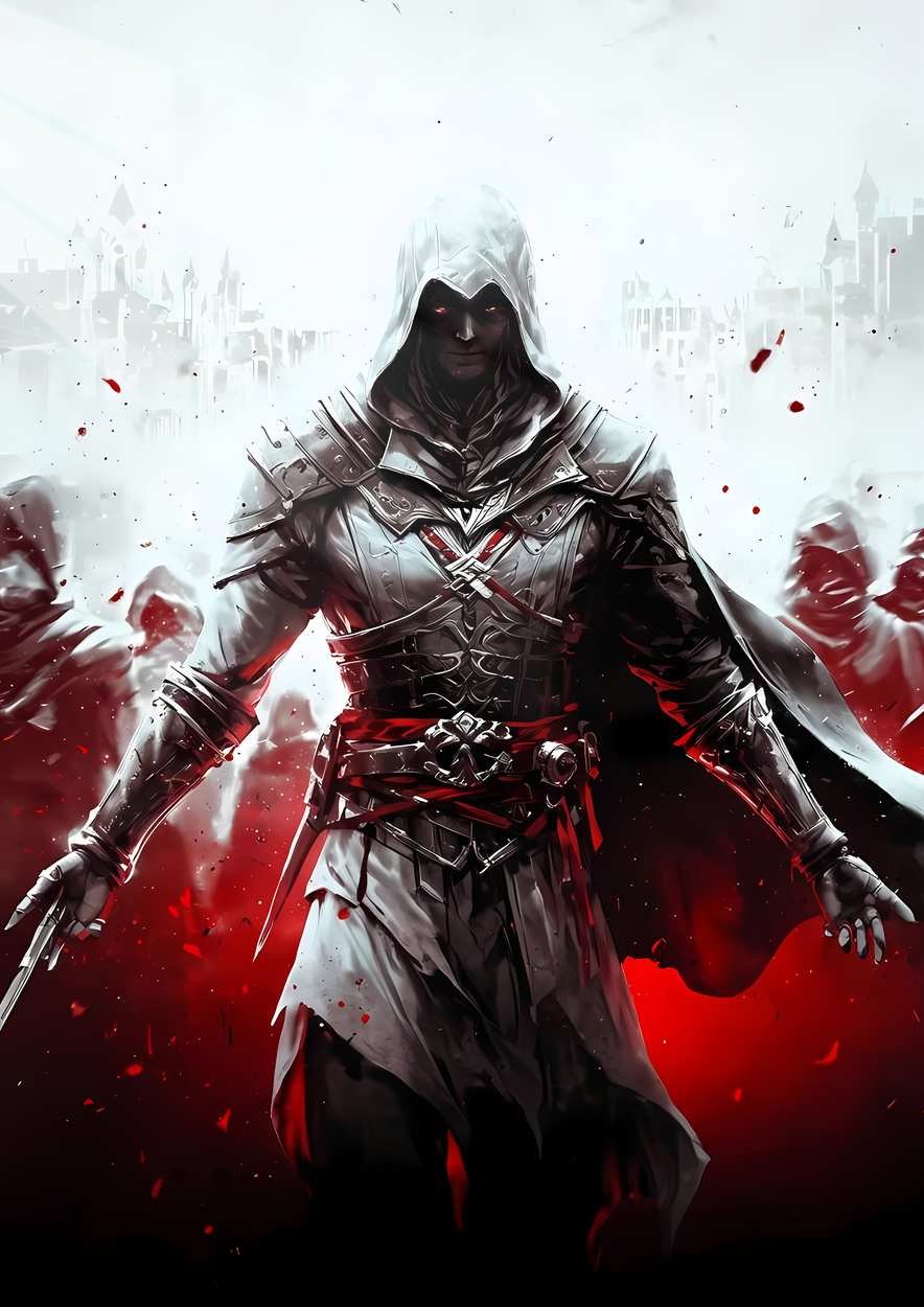 Assassin in Bloodstorm - Dramatic - Red & White