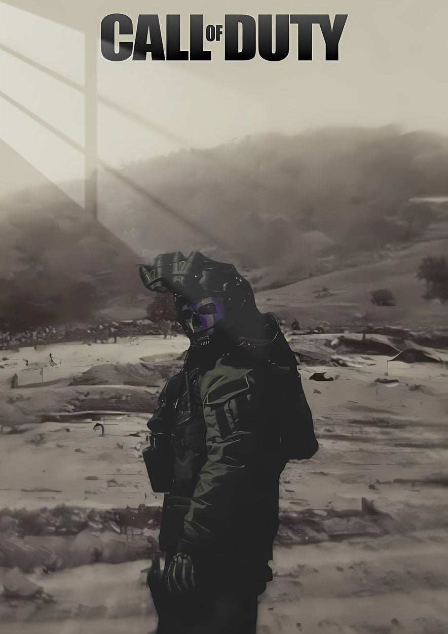 Ghost in the Wasteland - Desolate Brushstrokes - Sepia