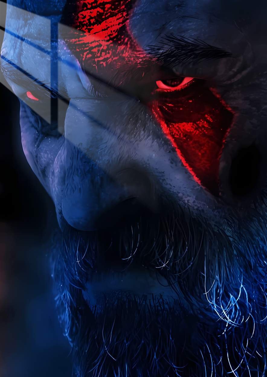 Kratos' Gaze - Neo-noir - Blue & Red