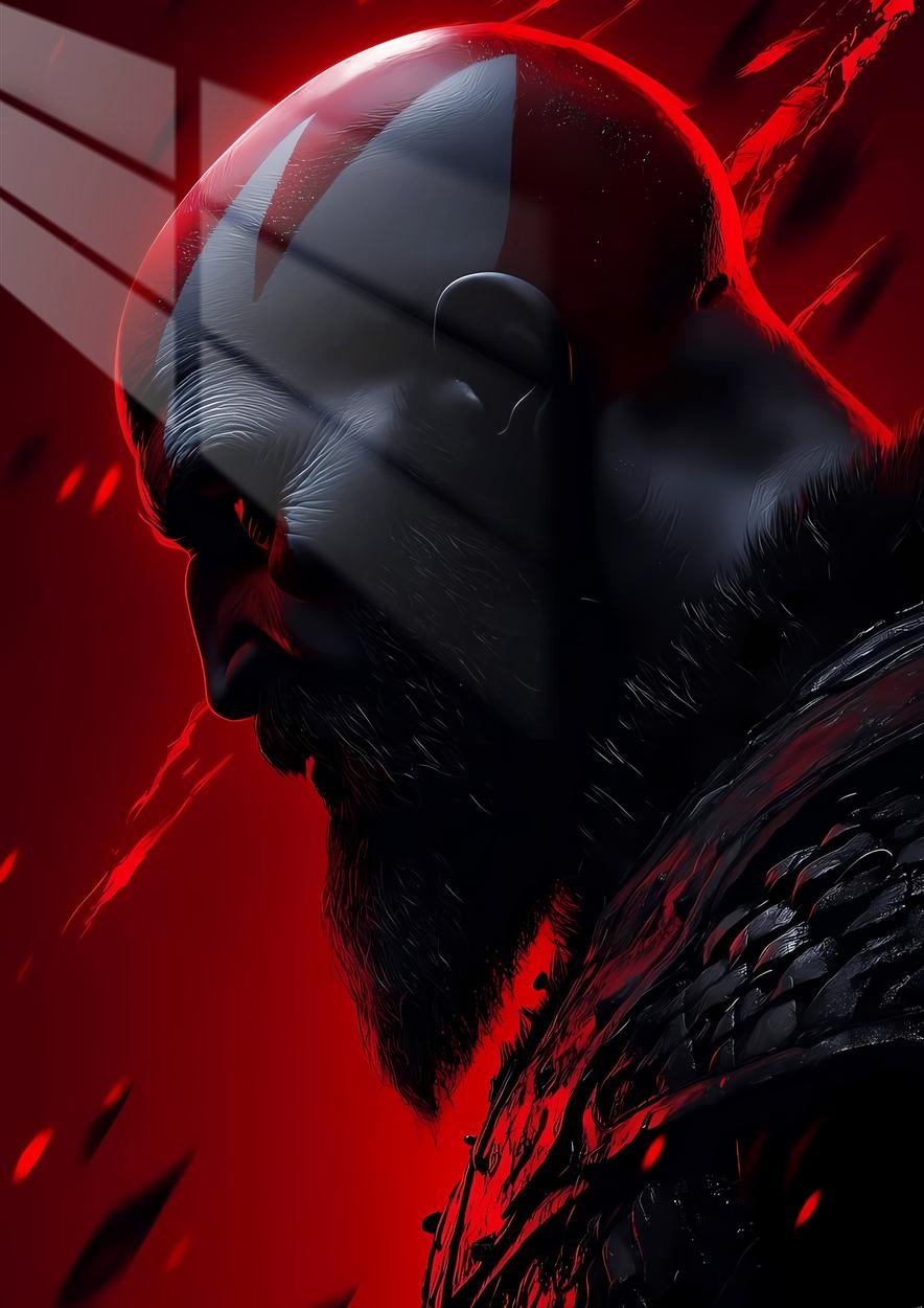 Kratos's Wrath - Dark Portrait - Red