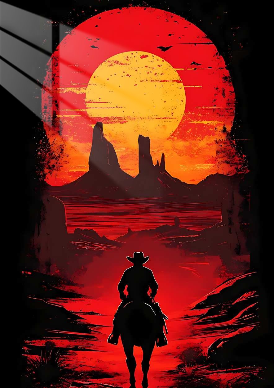 Lone Rider - Crimson Sunset - Red