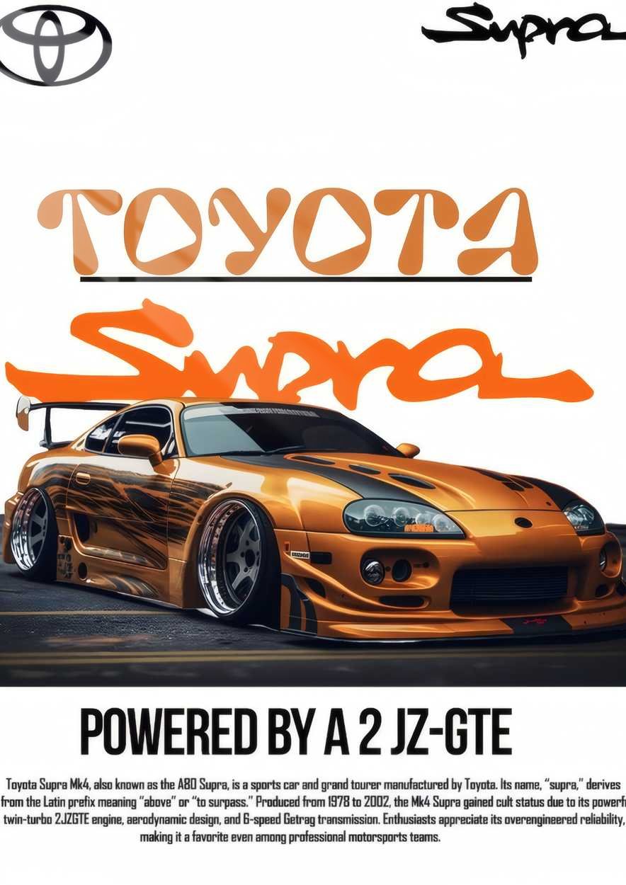 MK4 Supra Street Stance -  Custom Paint - Gold