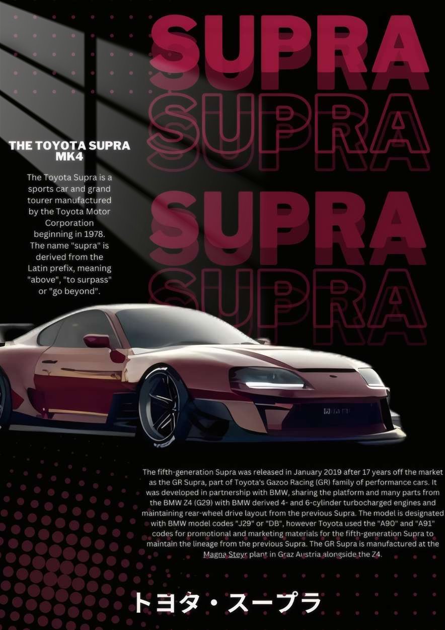 MK5 Supra - Cyberpunk Style - Maroon