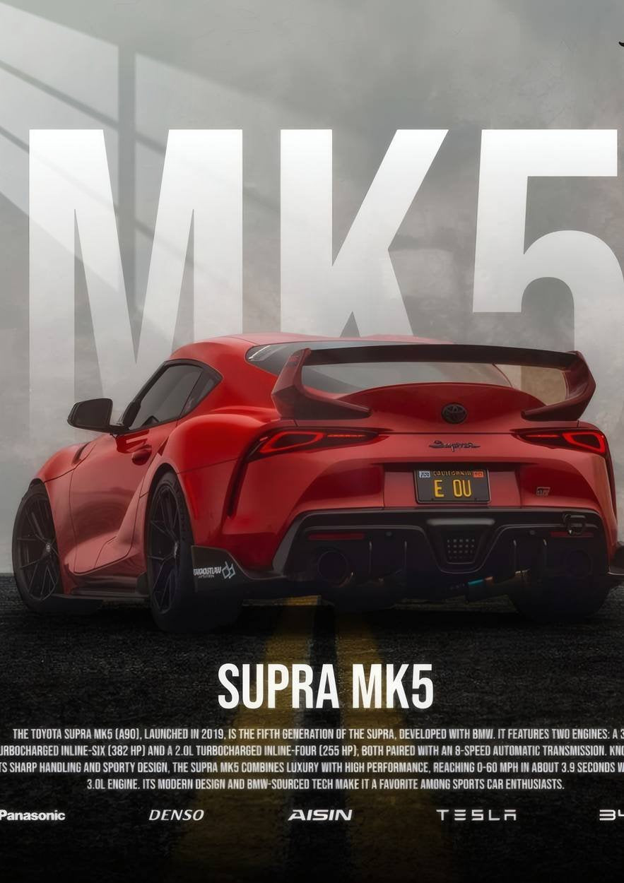 MK5 Supra - Sleek Lines - Red