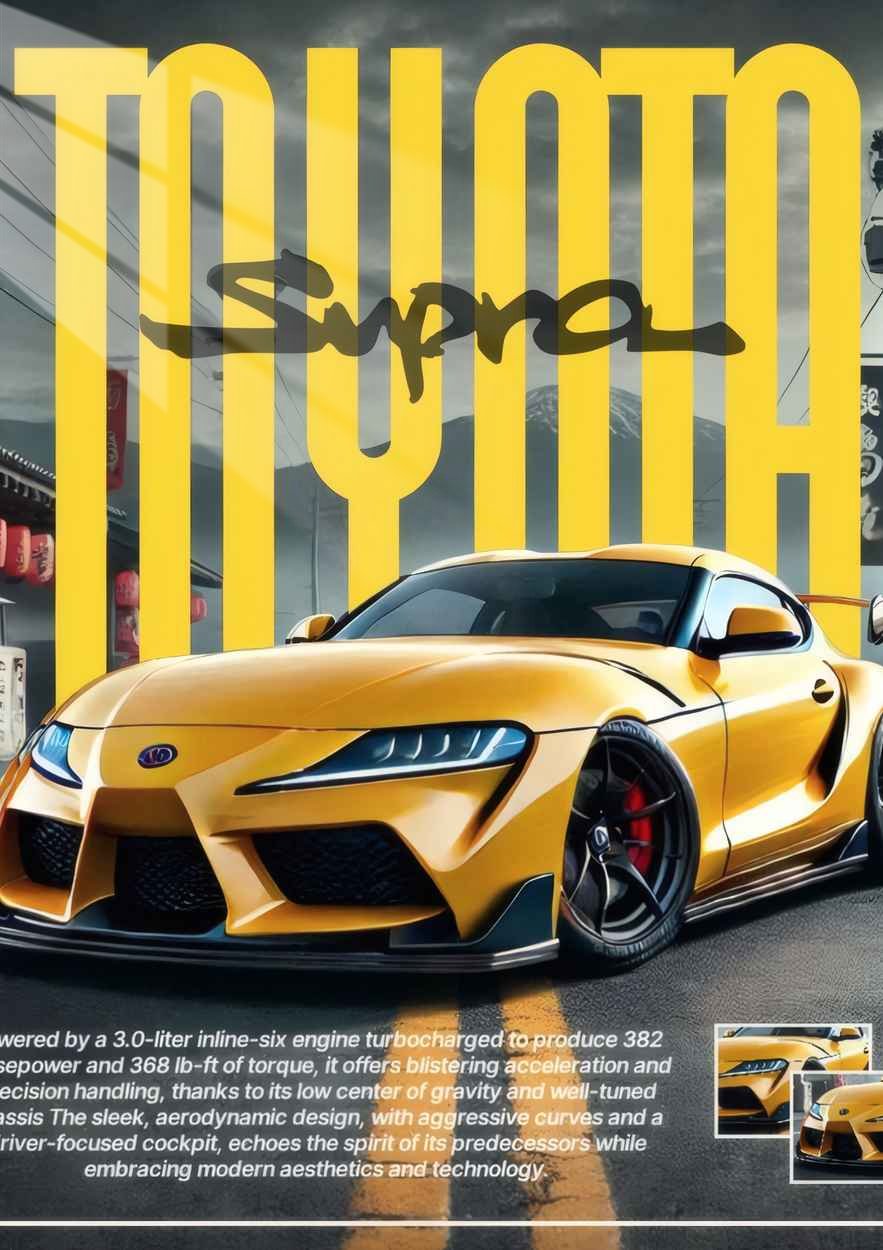 MK5 Supra Golden Hour -  Smooth Lines - Yellow