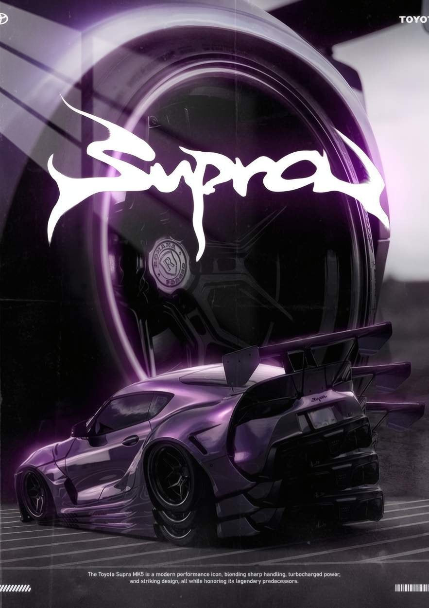 MK5 Supra Wheel - Vaporwave Style - Purple
