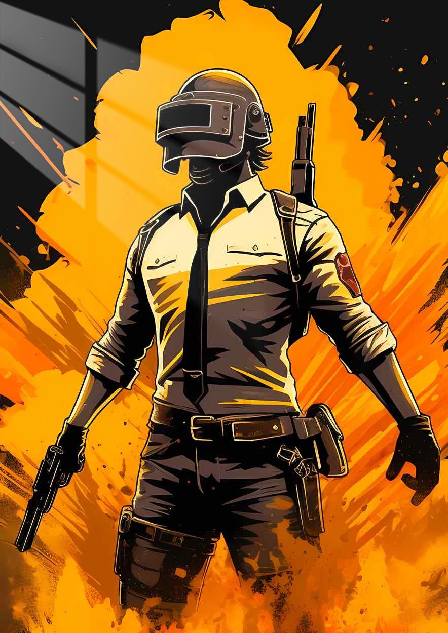 PUBG Player - Comic Book - Orange