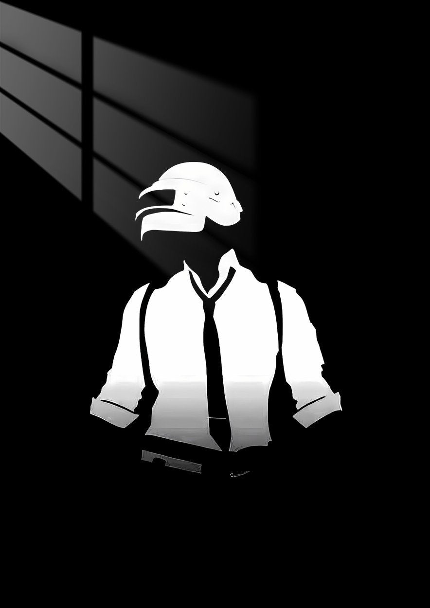 PUBG Player - Minimalist - White