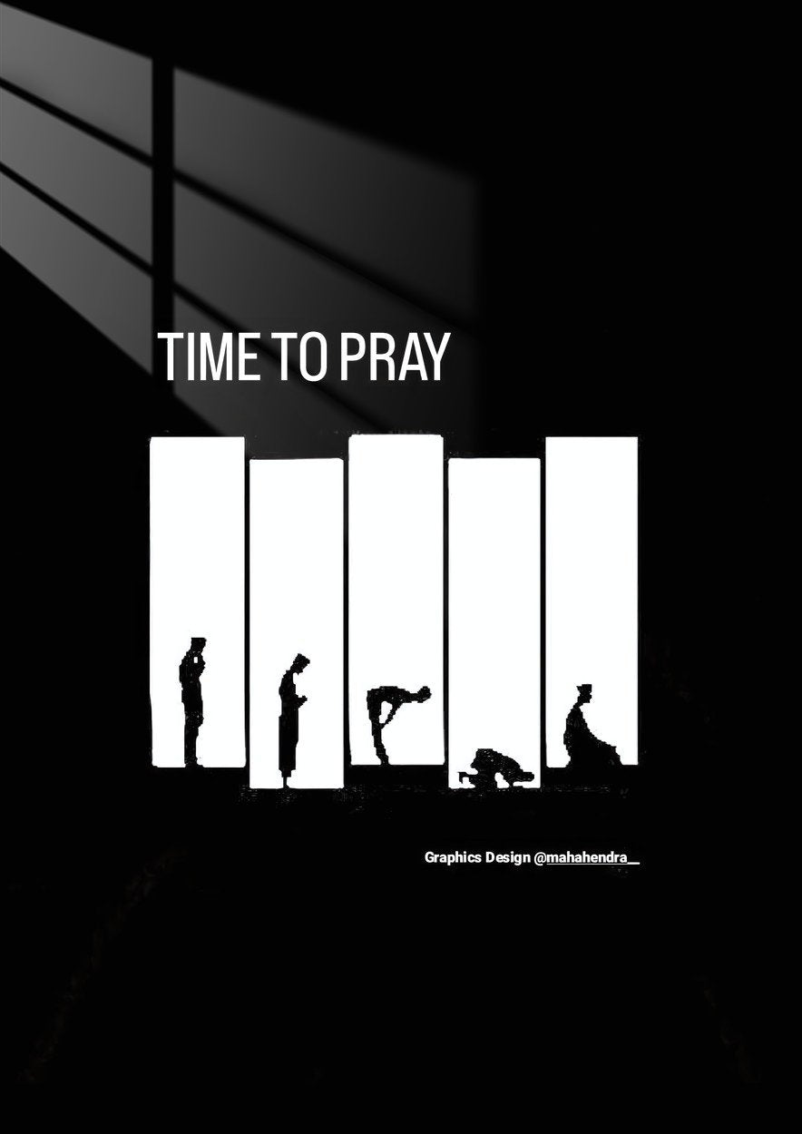 Prayer in Progress - Silhouette - Black & White