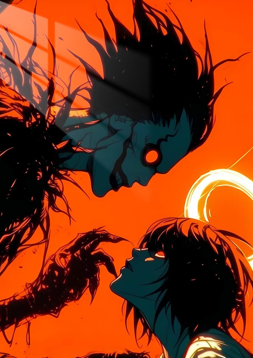 Ryuk & Light - Confrontation - Orange