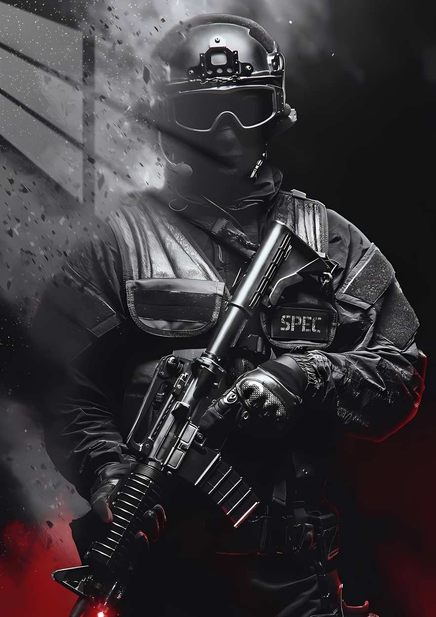 SPECOPS - Gritty Realism - Red & Black