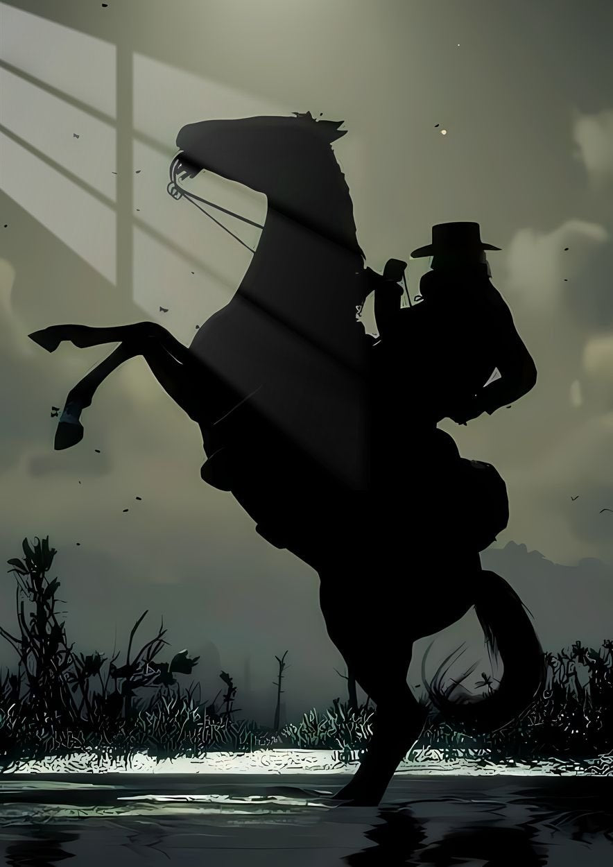 Silhouette Rider -  Dramatic - Grey