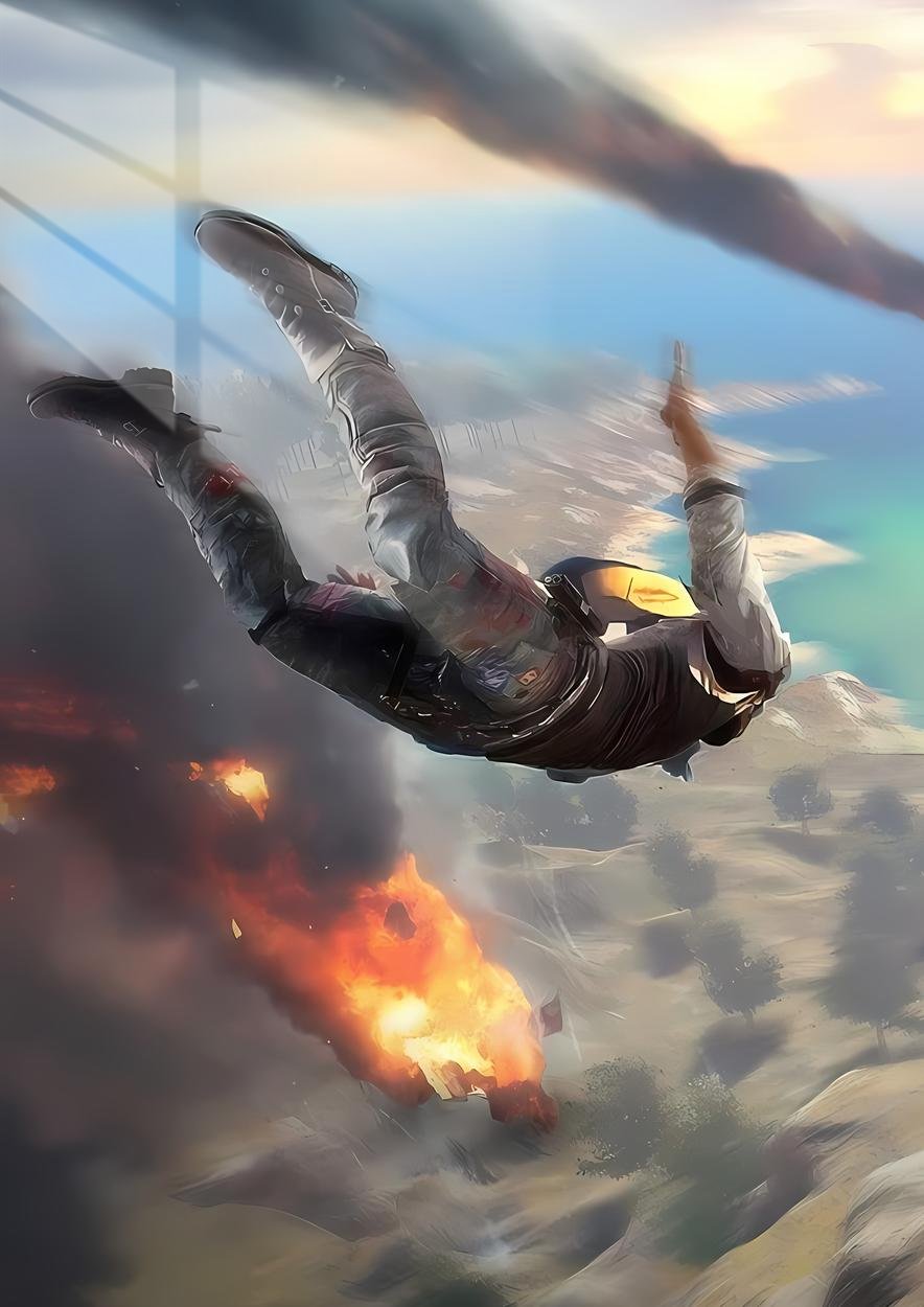 Skydiver - Freefall - Orange