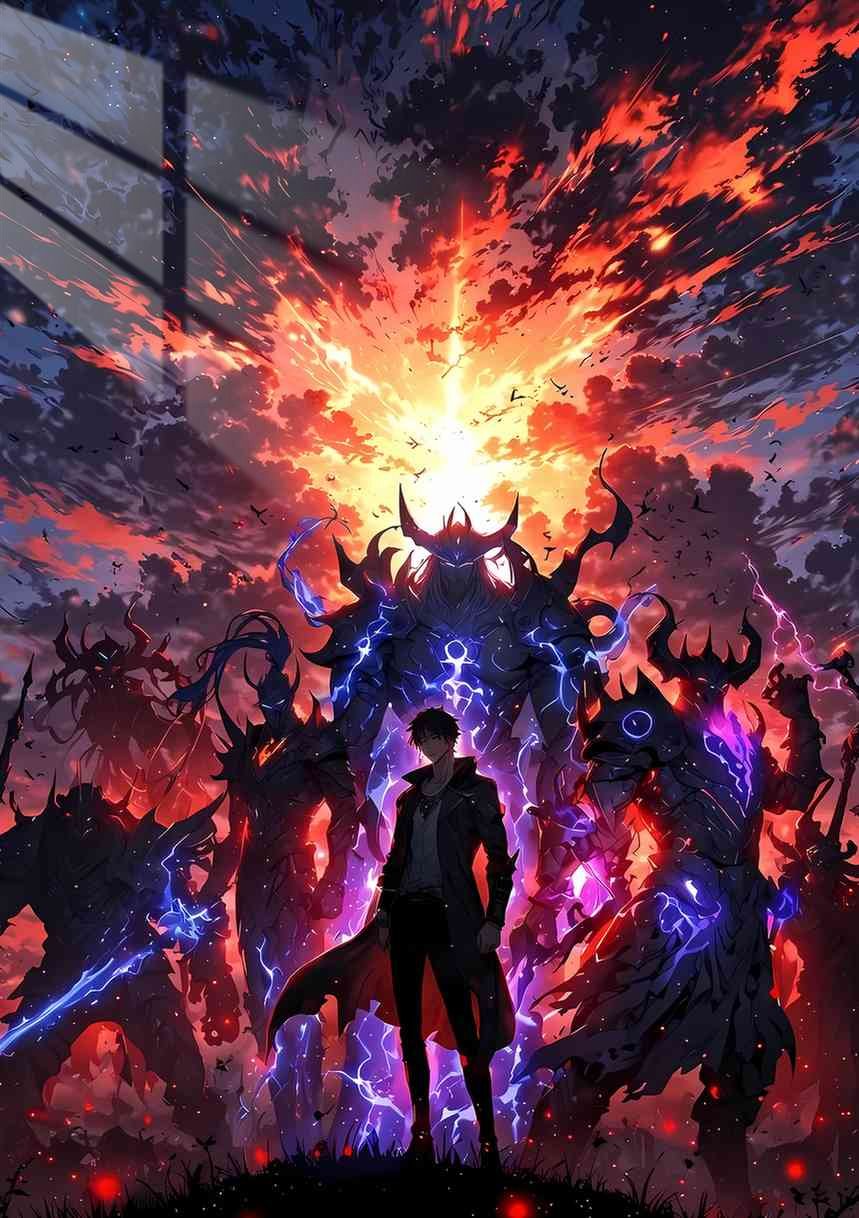 Sung Jinwoo - Sunset Shadows - Red, Purple