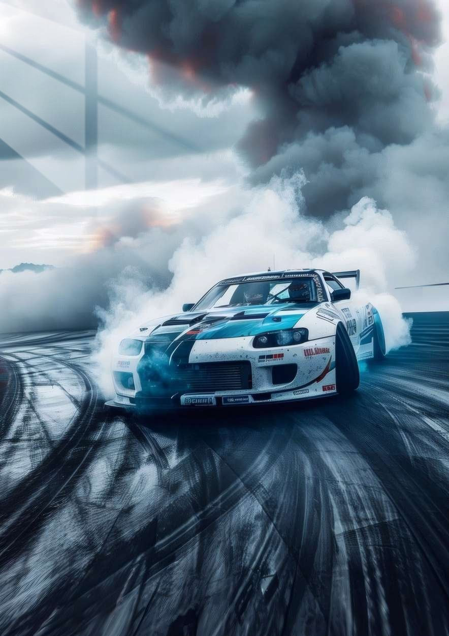 Supra Drift - Smoke & Motion - Blue & White