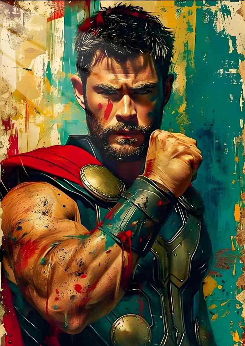 Thor - War Paint - Teal & Crimson