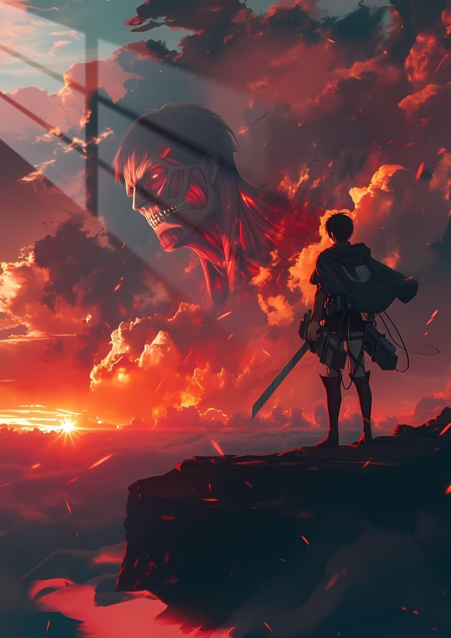 Titan's Gaze - Sunset - Red