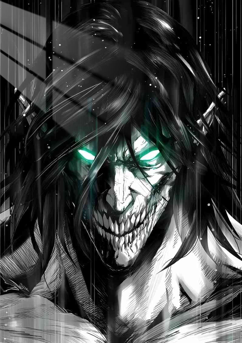 Titan's Glare - Monochrome - Green Eyes