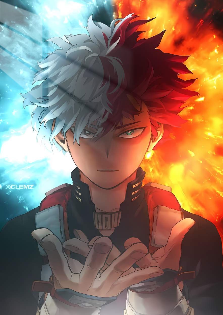 Todoroki - Fire and Ice - Red and Blue