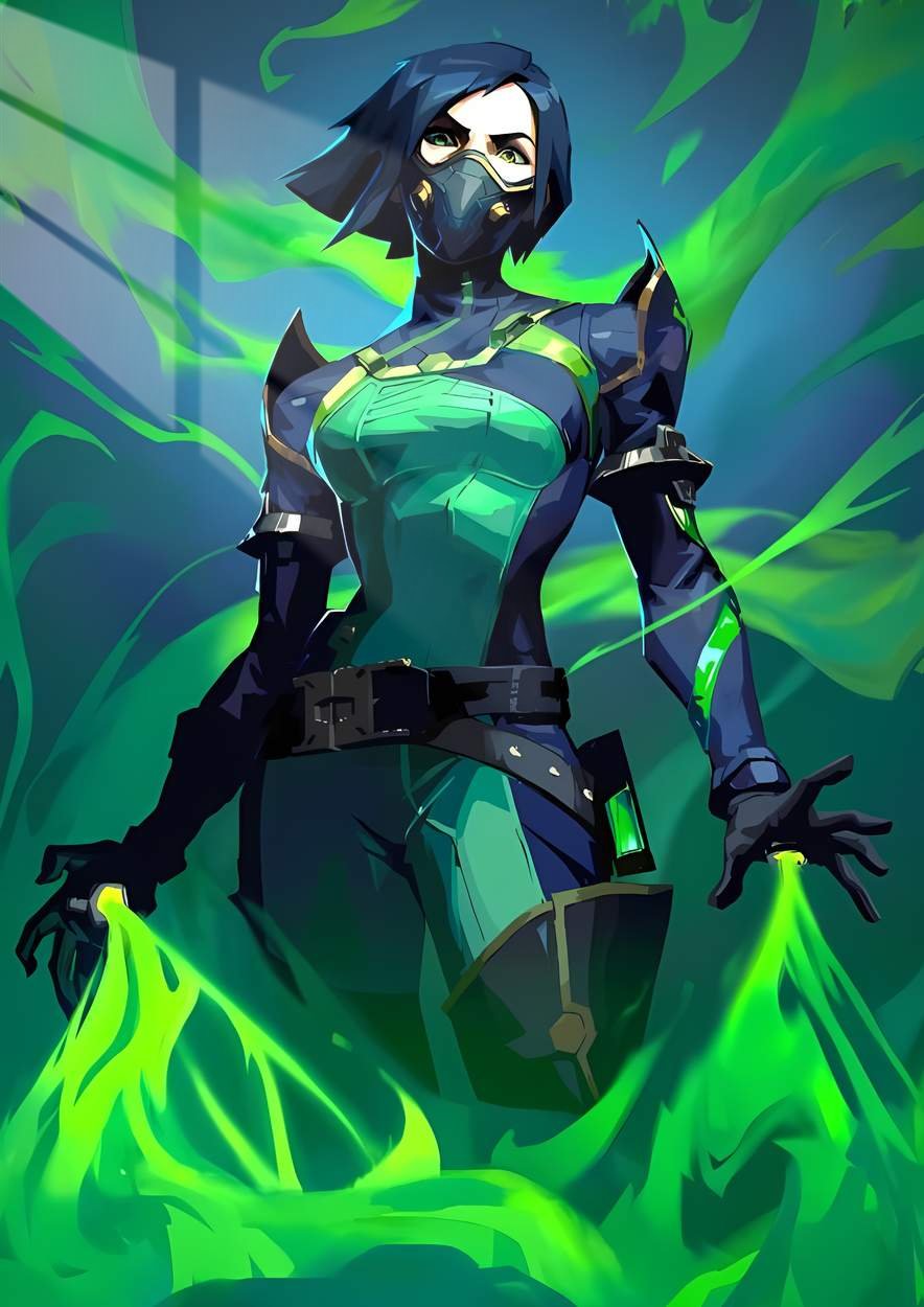 Viper's Venom - Toxic Art - Green