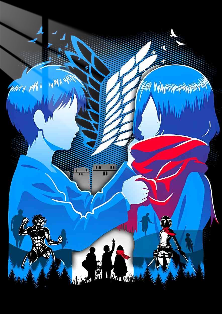 Wings of Freedom - Silhouette - Blue