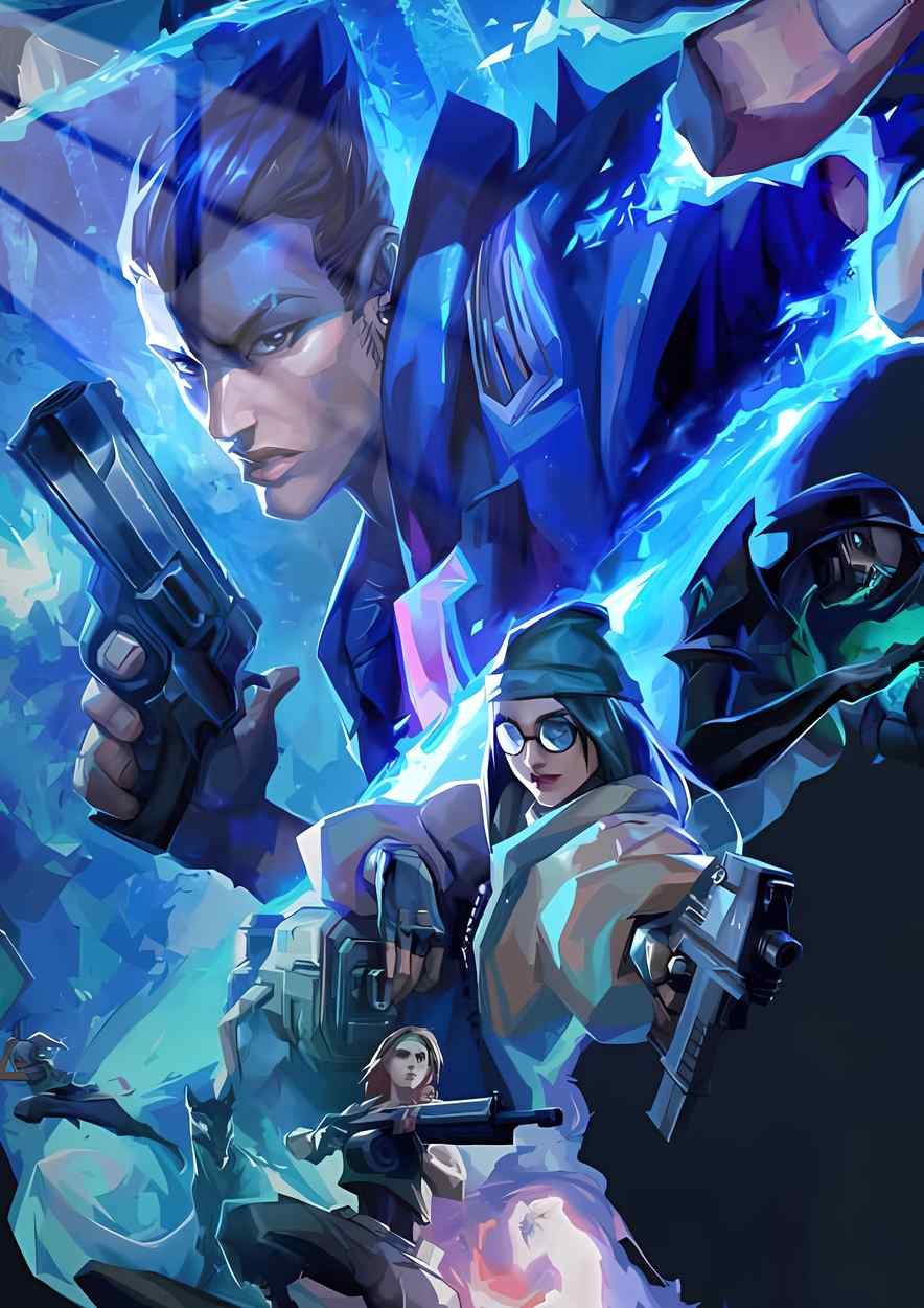 Yoru Cold Fury -  Abstract - Blue