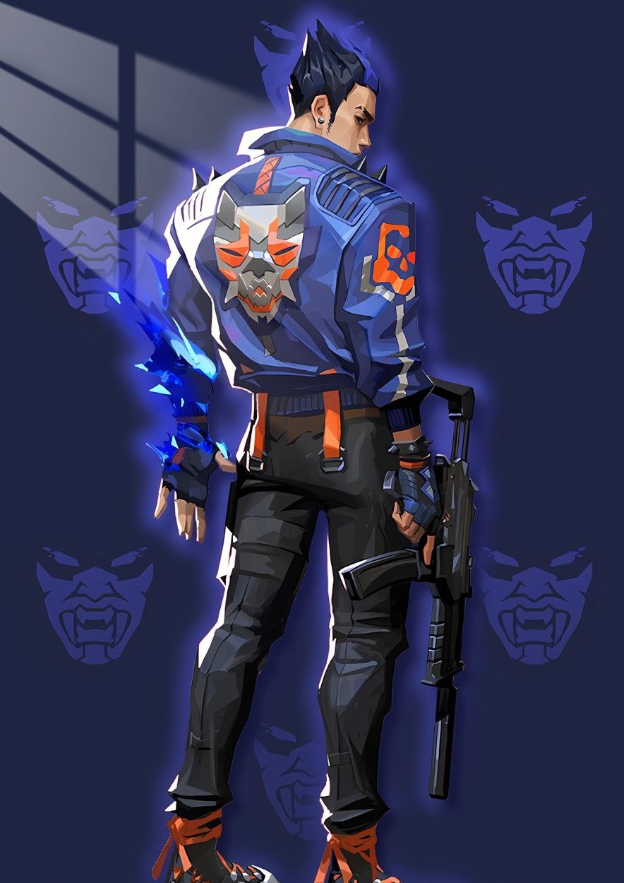 Yotu's Shadow -  Stylized Portrait - Indigo