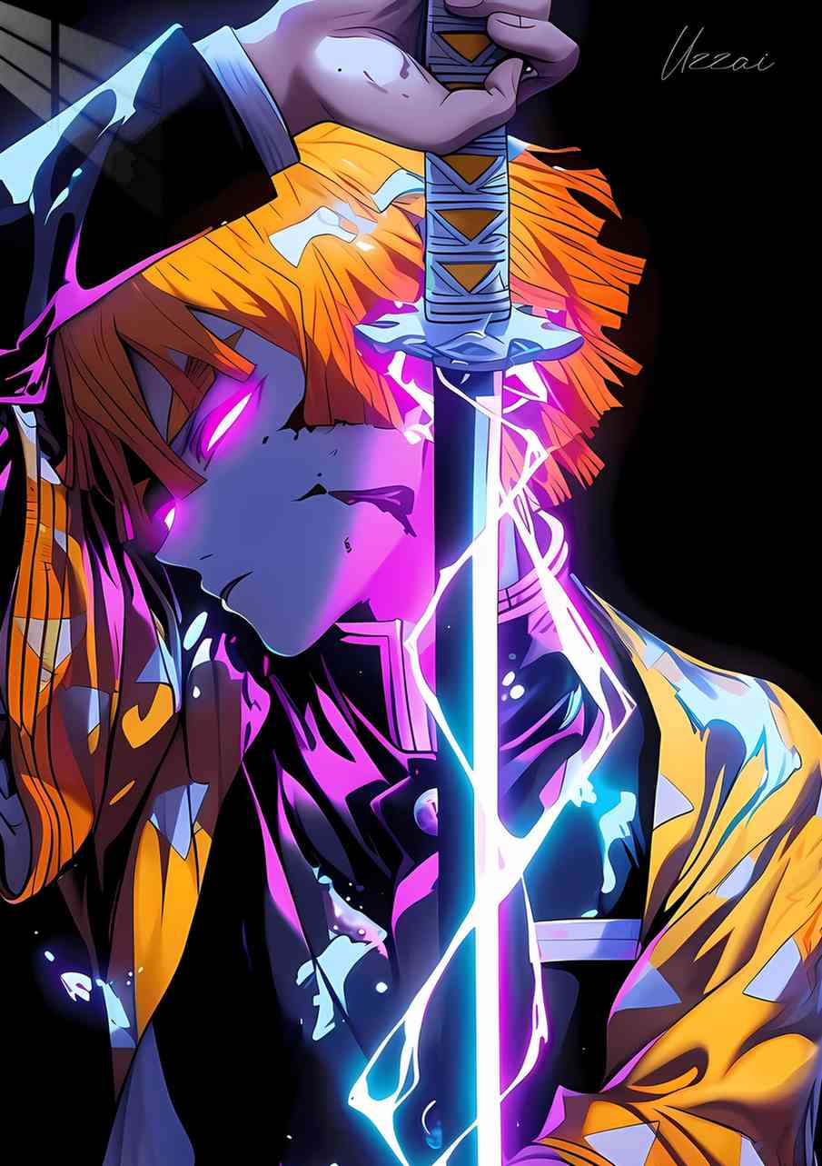 Zenitsu - Neon - Purple, Yellow