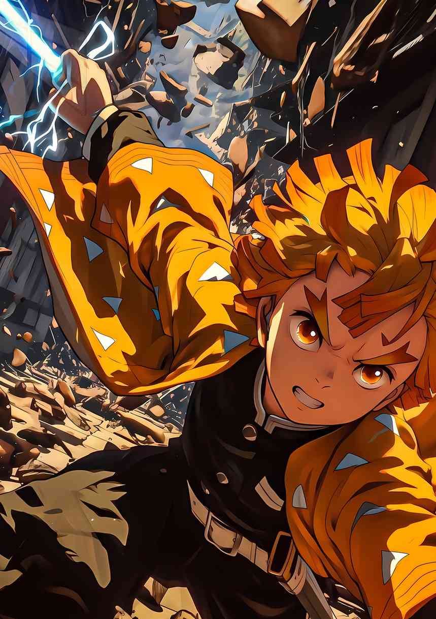 Zenitsu Agatsuma - Lightning Strike - Orange