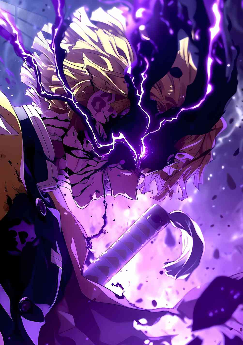 Zenitsu Evil - Thunder Breathing - Purple